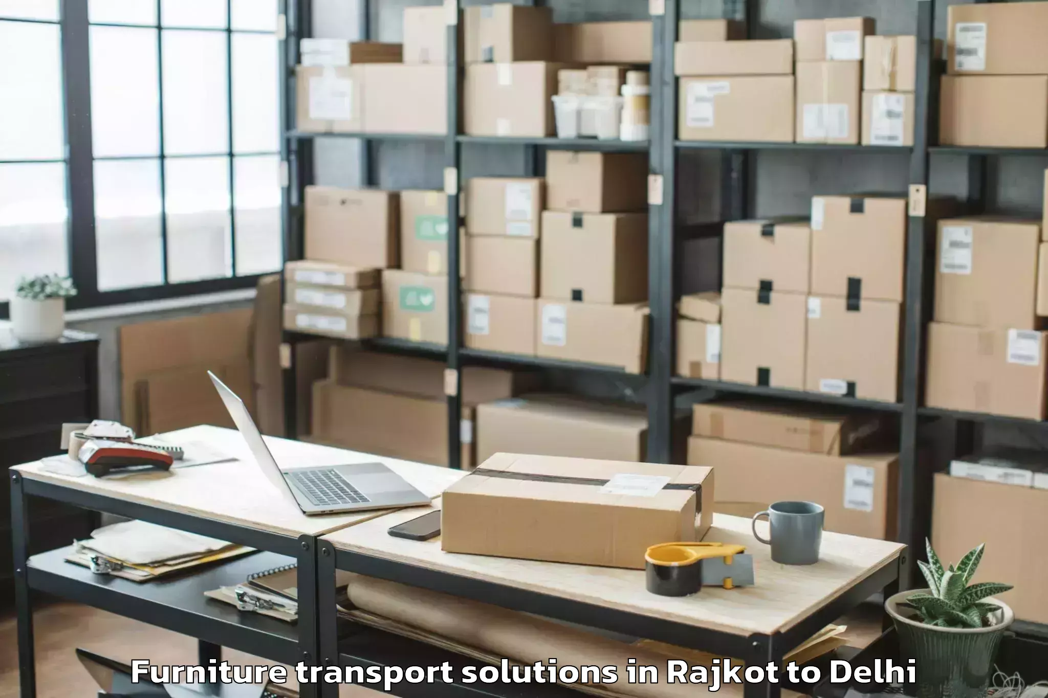 Book Your Rajkot to Alipur Furniture Transport Solutions Today